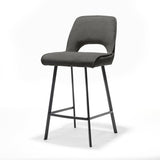 Jody Bar tabouret tissu aragon anthracite