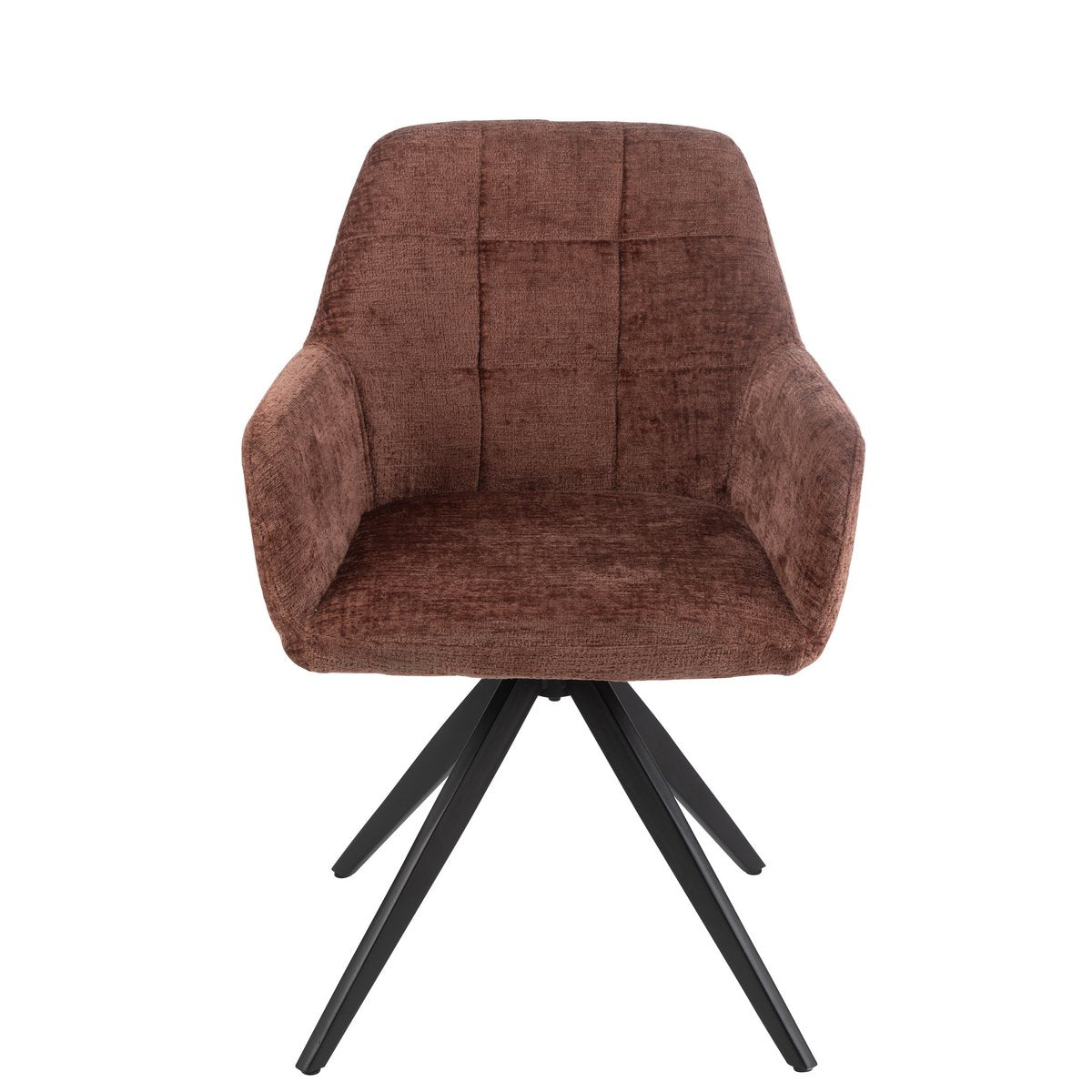 Chaise Louna marron, profil latéral élégant