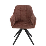 Chaise Louna marron, profil latéral élégant