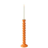 Bougeoir J-Line en bois de manguier orange, vue avant