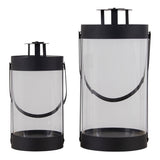 Lanternes Bondi - Noir, Acier/Verre - Ensemble de 2