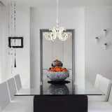 LED Crown "Ludwig" blanc Ø 66 cm, avec des LED fermement installées, métal en blanc