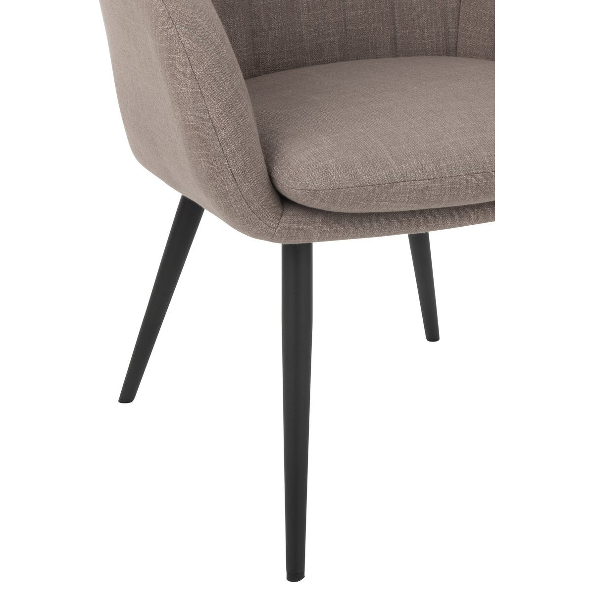 Chaise Miles J-Line, mise en scène avec une table en bois