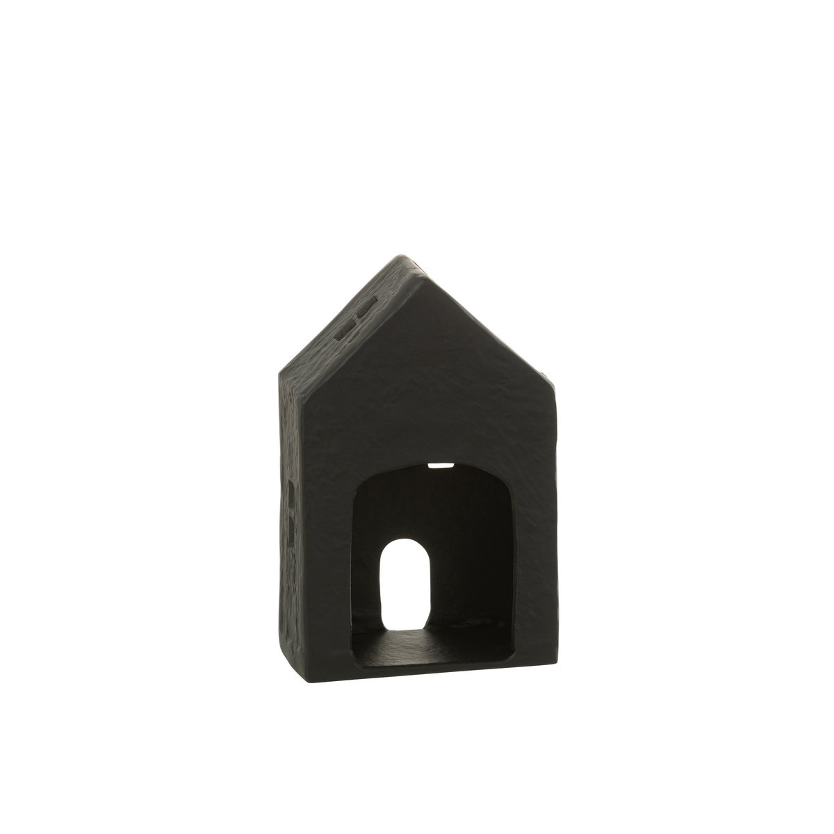 Détail du bougeoir J-Line House - finition en aluminium noir