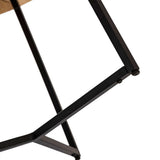 Table basse table d'appoint rond bois massif Ø 56 cm table de salon la palma cadre en métal noir