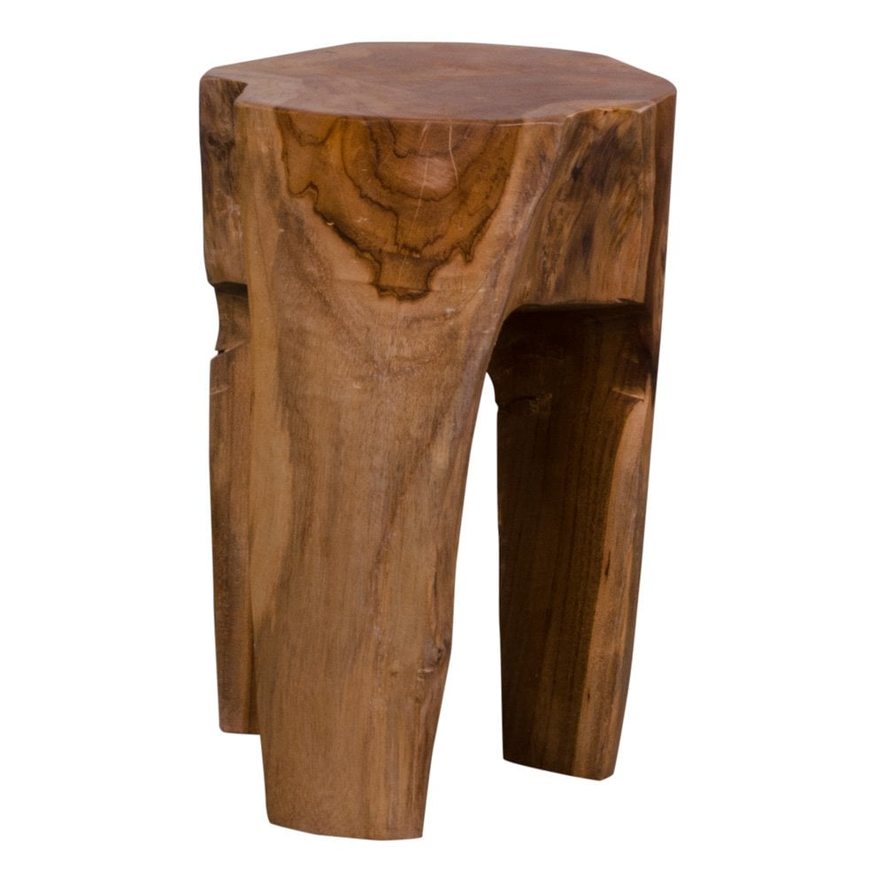 Tabouret Rose en teck recyclé avec finition naturelle