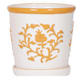 Cache-pot en céramique orange Malaga 12 cm