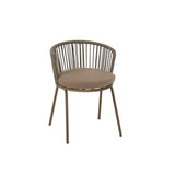 Chaise Toa J-Line en métal et corde marron, vue de face