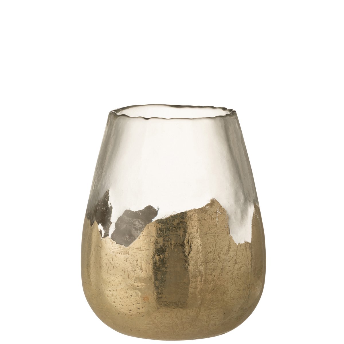 Lanterne J-Line Zoe en verre doré vue de face