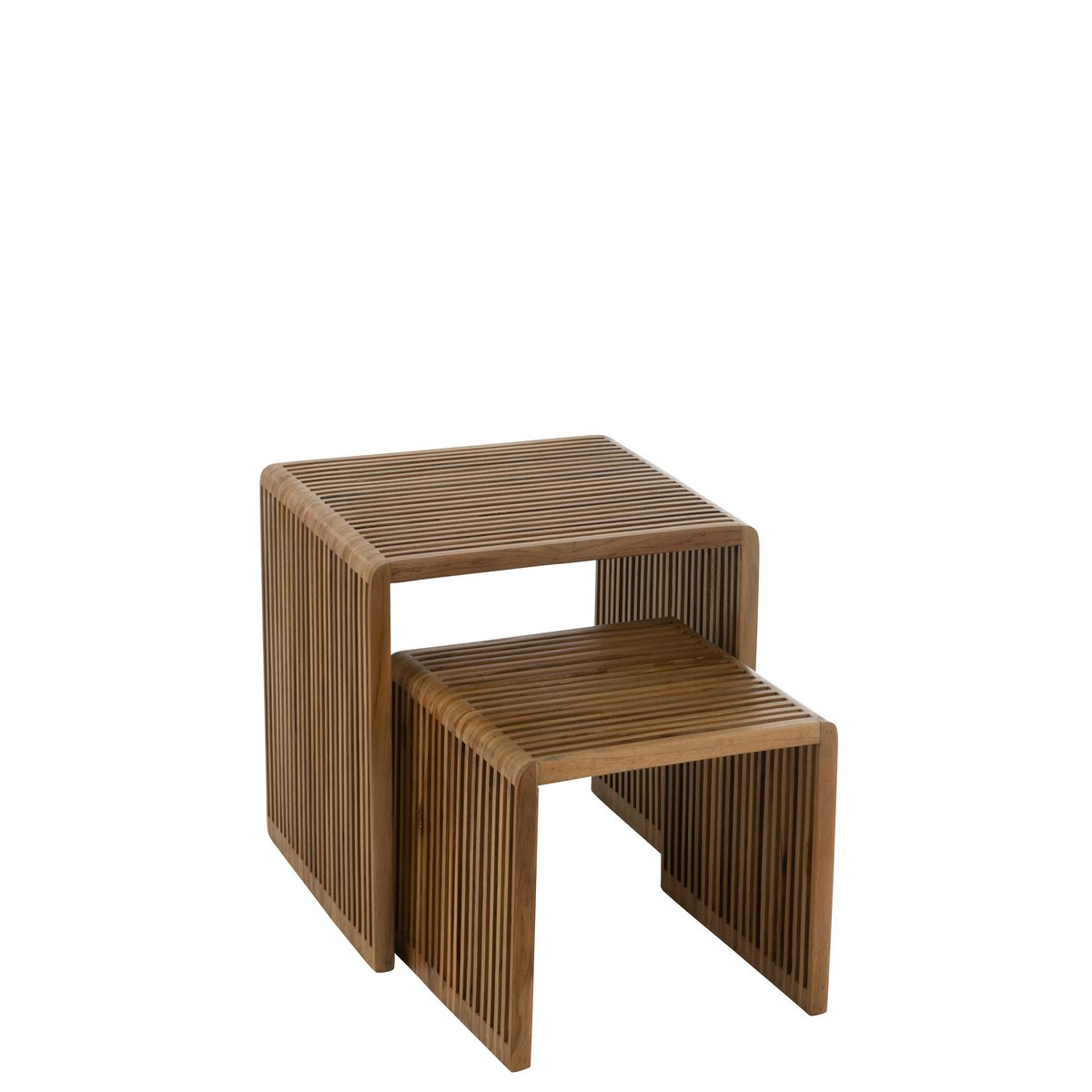 Table d'appoint J-Line Cube, vue de dessus mettant en avant son design.