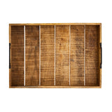 Plateau en bois plateau de service xxl 57x39cm plateau de décoration en bois comprimé en bois massif massif