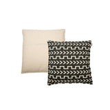 Coussin Emma noir/blanc cassé 45x45