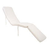 Coussin Arrecife blanc sur chaise longue dans jardin