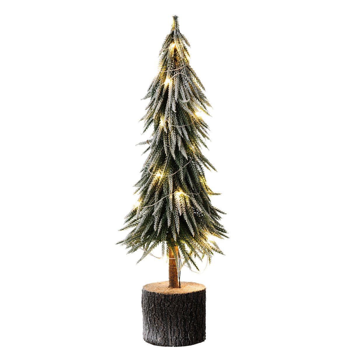 Sapin de Noël A+Led vert neige - mise en scène
