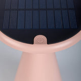 Lampe de table de batterie solaire "Palu" pour l'extérieur et à l'intérieur, en plastique en rose, 20 cm de haut
