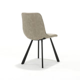 Chaise bari tissu noir vintage beige