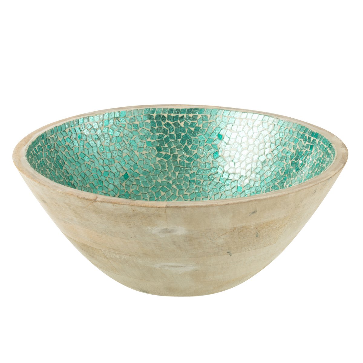 Bol J-Line Mosaic sur une table en bois, décor élégant