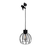 Grille solaire / pendante "en métal noir, Ø 20 cm, y compris des lampes fermement installées, blanc chaud, pour la zone extérieure