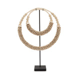 Le Collier Double Coquillage Sur Support - Naturel