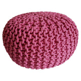 Tabouret de siège pouf ensemble 2 pièces Ø 55 cm h 37 cm tabouret de tricot coussin de plancher