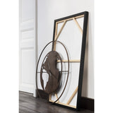 Détail de l'horloge J-Line Klok World Map - finition élégante en métal
