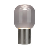 Lumière de table sans fil "Albero" Lumière de table décorative en métal et verre de couleur chromée avec des LED fermement installés, dimmable avec capteur tactile, 25 cm de haut