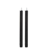 Coffret de 2 bougies LED noires longues avec finition élégante