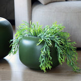 Cache-pot vert en fibre de pierre Phuket