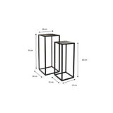 Ensemble de tables d'appoint Goa Noir
