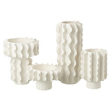 Vase J-Line Heliix blanc, design contemporain avec finition lisse.