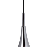 Le "style", classique rétro, pendant en métal brillant avec chromé avec une douille E27, parapluie Ø15 cm, idéal pour la salle à manger, le salon et la cuisine.