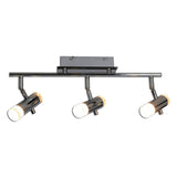 Plafond LED "Garda" de 46 cm de long, avec des LED intégrées, en métal et acrylique colorants chromés