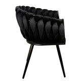 Chaise Wave noire (Lot de 2)