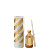 Bâtonnets parfumés J-Line Magic dans un verre élégant blanc et or.