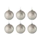 Boule de Noël J-Line Shiny en verre argenté, vue d'ensemble