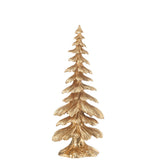 Décoration J-Line Denneboom en polyresin doré, vue avant