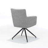 Joey Armchair tissu rétro Bliss Grey Frame noir