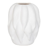 Vase en céramique beige, vue de face avec détails de texture