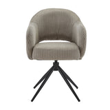 Vue latérale du fauteuil rotatif Moebilia en métal noir