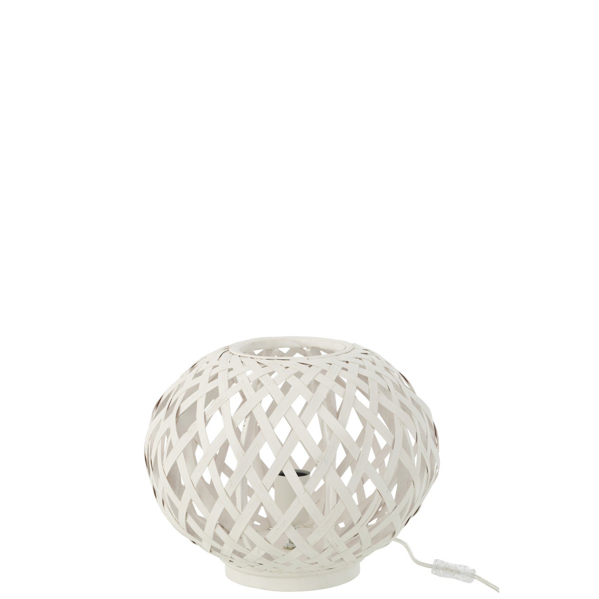 Vue rapprochée de la texture en bambou de la lampe J-Line