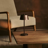 Lampe de table rechargeable Anton Espresso Marron