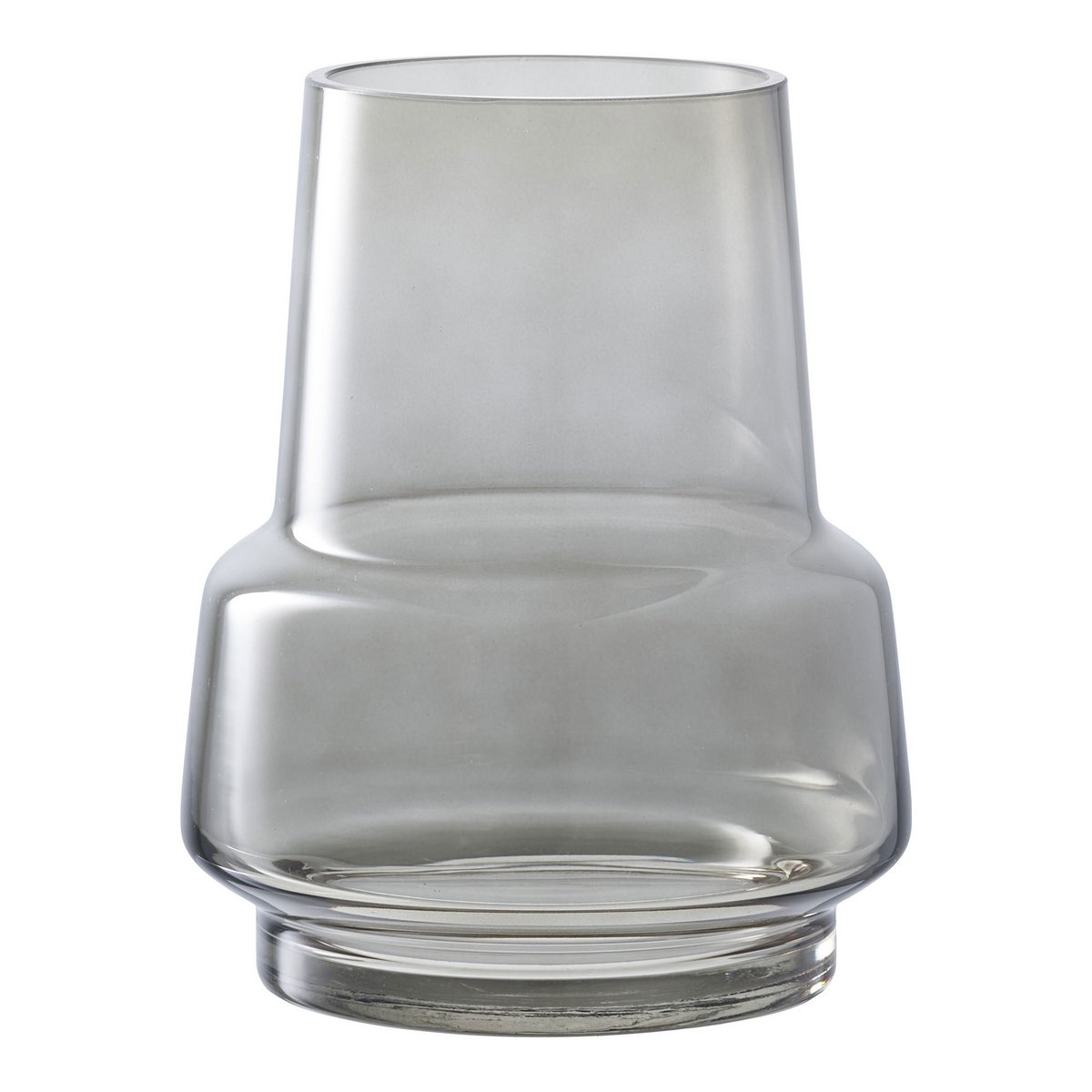 Vase en verre gris fumé de House Nordic, vue de face