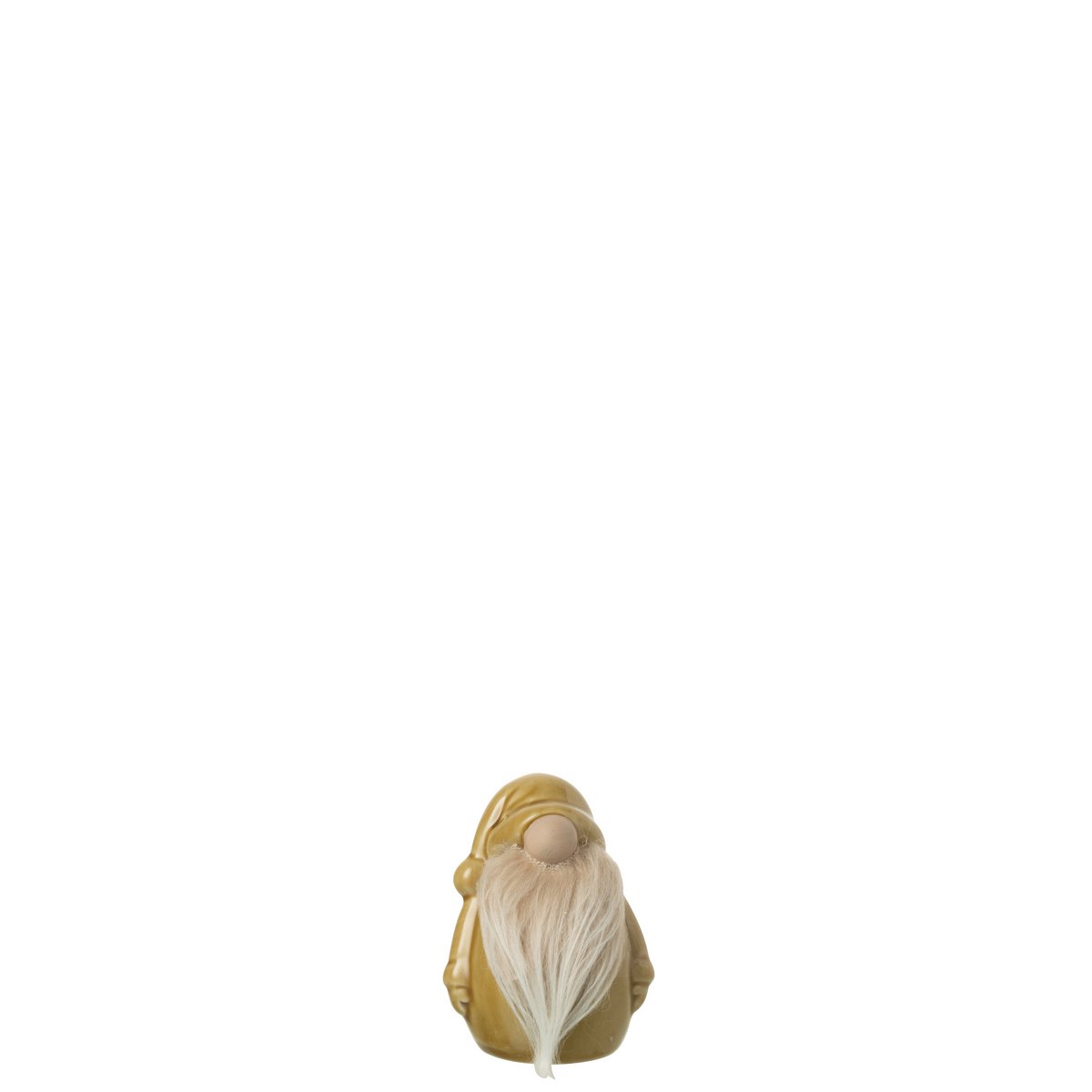 Figurine J-Line Gnome en porcelaine ocre - vue détaillée