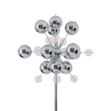 Lampe debout "explosion" en chrome, lampadaire en métal et en verre, chrome, G9, lampadaire 169 cm de haut