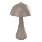 Lampe de table LED Liss en métal beige, design scandinave