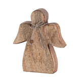 Decof Figure Angel Wooden Figure 15x13cm Master Box 36 Pieces de décoration de Noël Lucky Angel Wood Mango