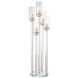 Bougeoir J-Line 5 grands, détail du verre transparent