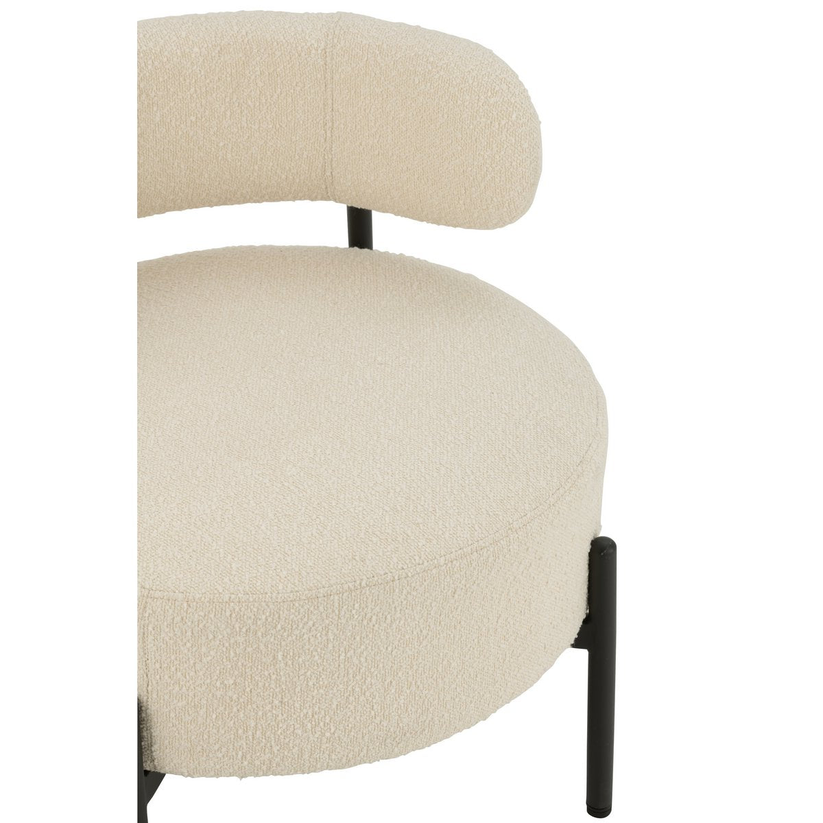 Fauteuil J-Lounge Bouclé avec coussins décoratifs