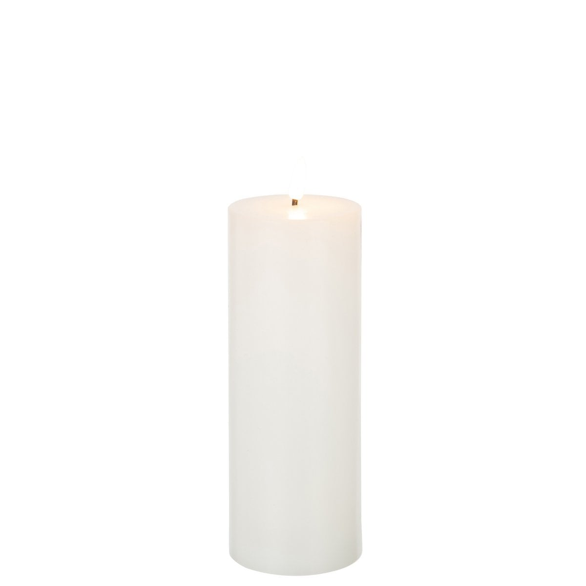 Bougie cylindrique J-Line en cire, mise en scène romantique