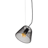Pendant lampe "Korie", pendentif en métal en noir, avec socket E27, Ø20cm, pour le salon et le bureau.